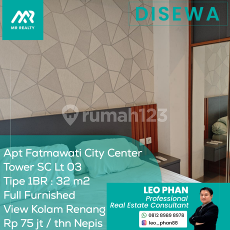 Apartement Fatmawati City Center Tower Sc LT 03, 1Br, Full Furnished