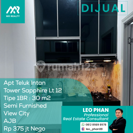 Apartement Teluk Intan Tower Sapphire LT 12, Studio, Semi Furnished, AJB