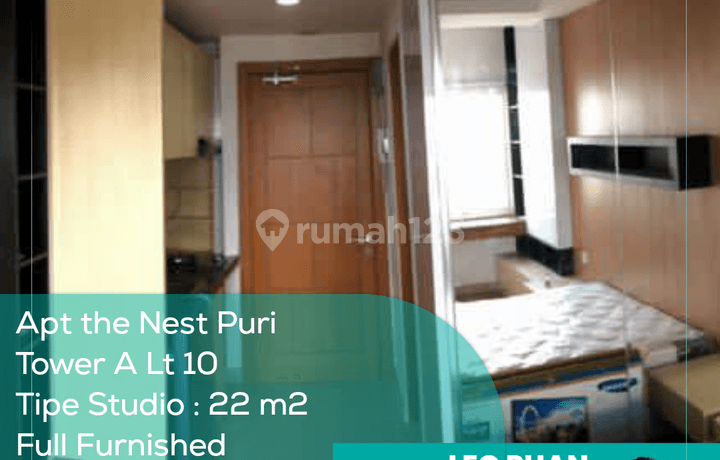 Apartement The Nest Puri Tower A Lt 10, Studio, Full Furnished