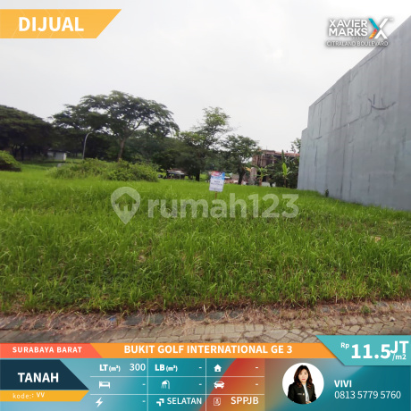 Dijual Tanah di Bukit Golf International, Surabaya 300 m² Dijual Tanah di Bukit Golf International, Surabaya 300 m²