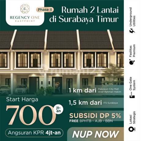 Rumah Regency One Easpoint lounching PHASE 2, 700 JTAN DEKAT East Coast Mall, ITS