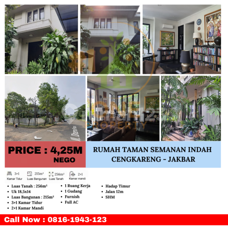 For Sale: Taman Semanan Indah House, Cengkareng - West Jakarta For Sale: Taman Semanan Indah House, Cengkareng - West Jakarta