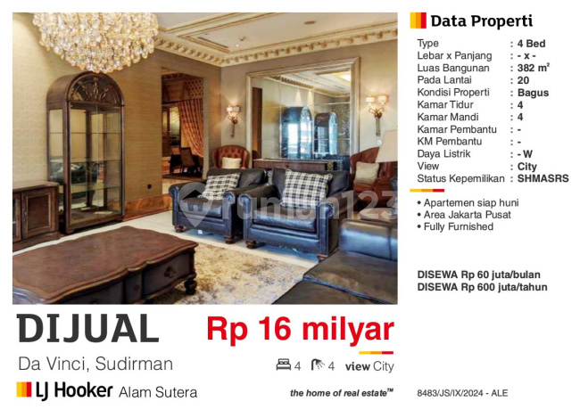 Apartmen Da Vinci, Sudirman Area. Lokasi Strategis Apartmen Da Vinci, Sudirman Area. Lokasi Strategis