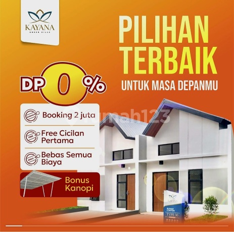 Kayana Green Hills Cijeruk,bogor-dp 0%-booking Fee 2 Juta All In Free Semua Biaya2