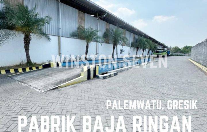 Dijual Pabrik Baja Ringan Di Gresik Masih Beroperasional Dijual Beserta Mesinnya di Komplek Palem Pertiwi, Jl. Raya Palem Watu, Pelemwatu, Menganti, Gresik, Jawa Timur, Indonesia, 61174, Gresik Unfurnished HGB 14060.0 m² Gudang