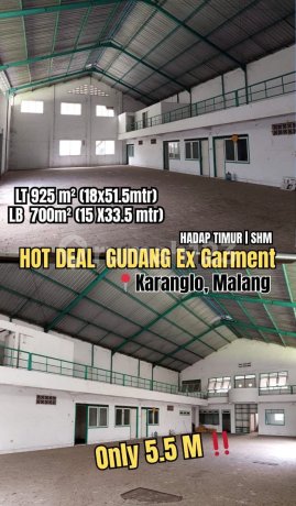 Di Jual Murah Gudang Siap Pakai di Karanglo Indah Atas, Karangploso Di Jual Murah Gudang Siap Pakai di Karanglo Indah Atas, Karangploso