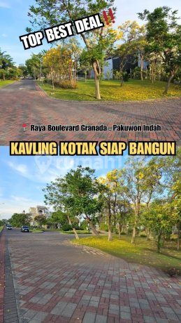 Cheapest Land Plot Ready to Build in Pakuwon Indah Cluster Granada, Wide Road Row
