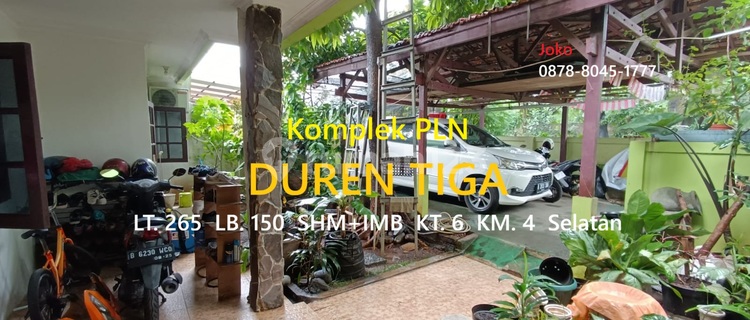 Rumah Lama TERMURAH LT 263 M2 Komplek PLN, Duren Tiga, Pancoran 1