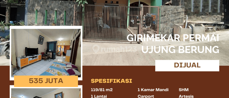 Dijual Cepat Rumah Murah 500 Jutaan di Girimekar Permai Cijambe 1