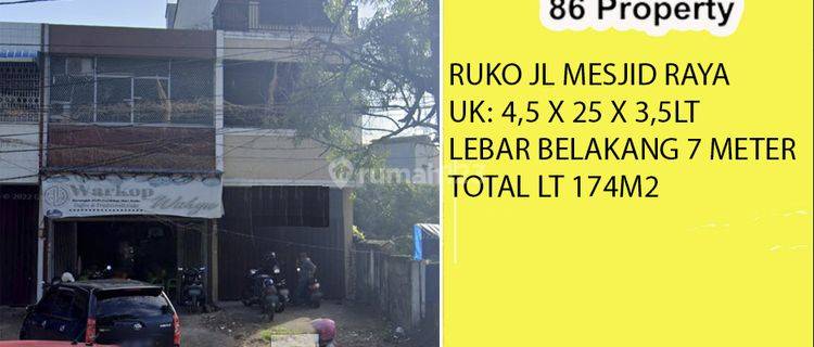 Disewakan Ruko Mesjid raya dkt jalan urip sumoharjo dan bawakaraeng 1