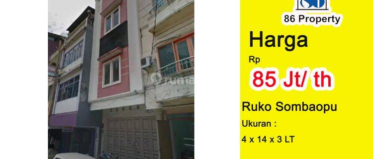 Disewakan Ruko di Jalan Sombaopu dekat datumuseng , penghibur , pattimura , alimalaka 1