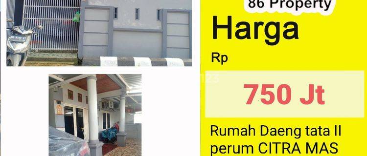 JUAL Rumah di Daeng tata II Perumahan citra mas dkt kumala dan mappaodang  1