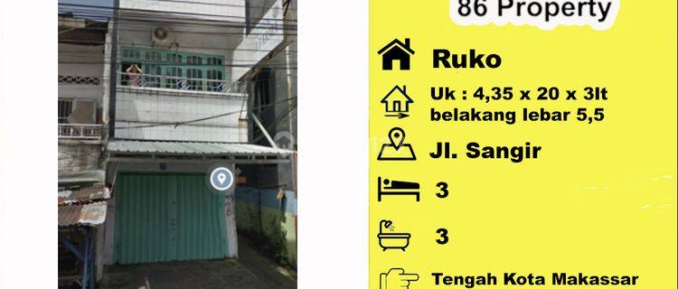 Jual Ruko di Sangir dekat jl sulawesi , irian , area china town 1