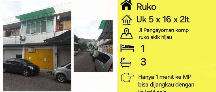 Jual Ruko Pengayoman Akik Hijau Dkt Jl Hertasning , Pettarani 1