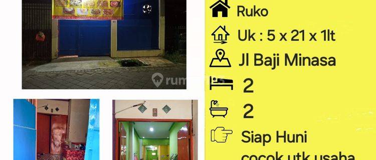 Jual Ruko Jl Baji Minasa Dkt Cendrawasih , Kakatua 1