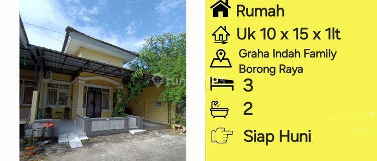 Jual Rumah Graha Indah Family Borong Raya Dkt Jl Antang 1