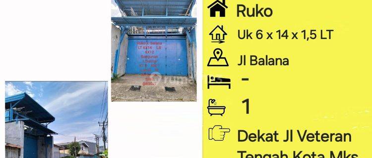 Jual Ruko Jl Balana Dkt Veetran Utara , Titang , Jajala 1