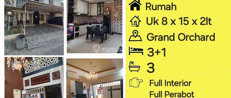 Jual Rumah Grand Orchard Full Interior Cantik Siap Huni 1