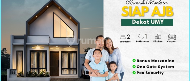 House in Sleman 6 Km to Malioboro Single Gate System Cool Villa 1