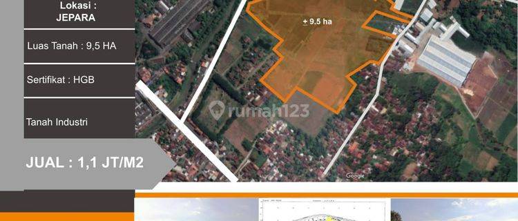 Dijual tanah industri di pulo darat jepara 1