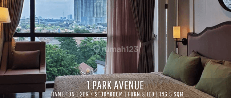 Apartment 1Park Avenue Tower Hamilton 2BR +Studyroom Furnished Siap Huni 1