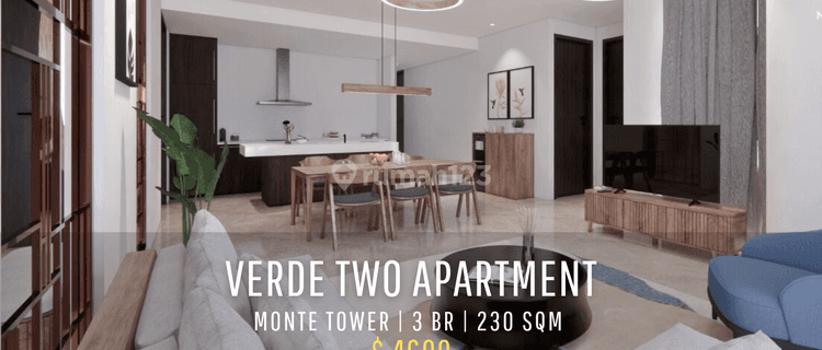 Verde Two Apartment Tower Monte 3BR Fully Furnished Siap Huni 1