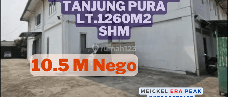 Lokasi Strategis Dijual Pabrik Garmen, Lt.1260m2, SHM 1