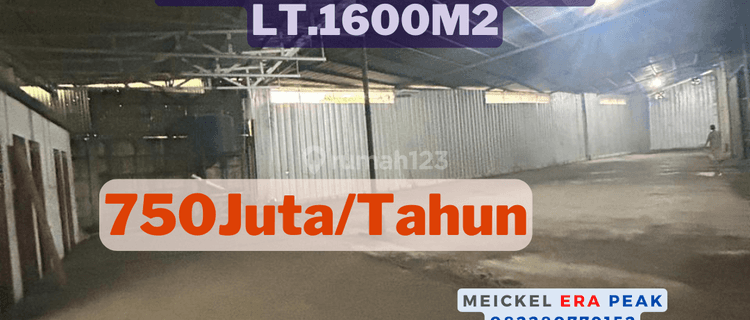 Lokasi Strategis Disewa Gudang Cipondoh, Lt.1600m2 1