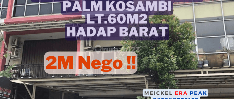 Lokasi Strategis Dijual Ruko Citywalk Grand Palm, Lt.60m2, Hadap Barat 1