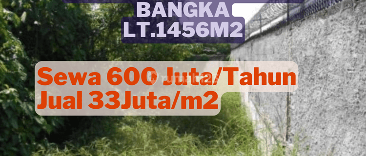 Lokasi Strategis Dijual Kavling Komersial, Jl Bangka, Lt.1465m2 1