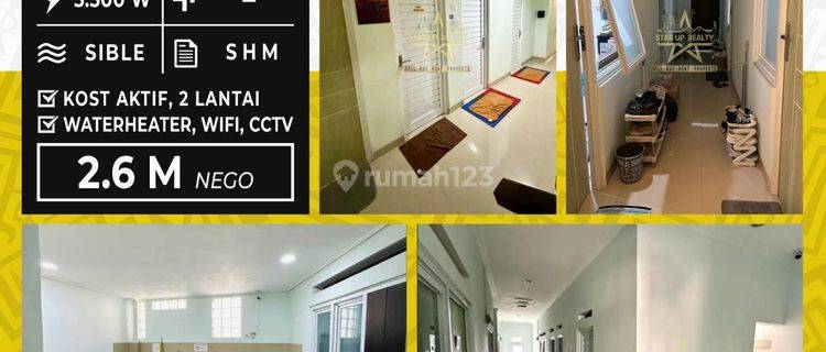 2,6 M nego Dijual Kost wanita 2 lantai 20 kamar SHM air sible wifi cctv lt 215 lb 350 1