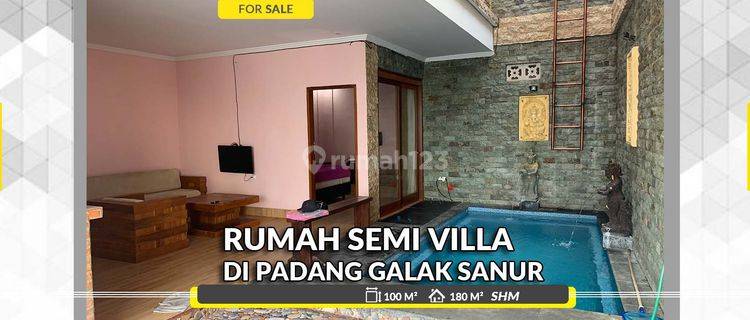 Rumah Semi Villa di Daerah Padang Galak Sanur, Bali 1