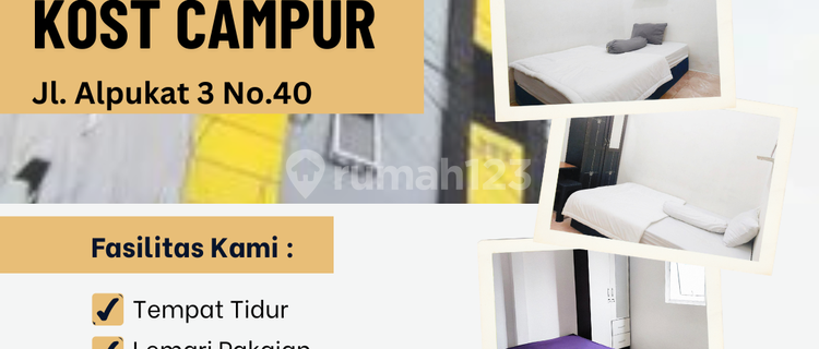 For Rent: Strategic Mixed Dormitory for Students & Employees at Griya Hikari, Jl. Alpukat 3 No.40, Tj. Duren, Grogol Petamburan, West Jakarta CHEAPEST Full Furnished BOOK NOW !! 1