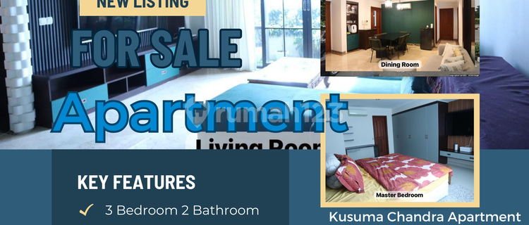 Di Jual Apartemen Kusuma Chandra Full Furnished Harga Pasar : 6 M Jual HANYA DI 4,8 M di Kby. Baru, Jakarta Selatan Lokasi Strategis NEGO SAMPAI DEAL !! 1