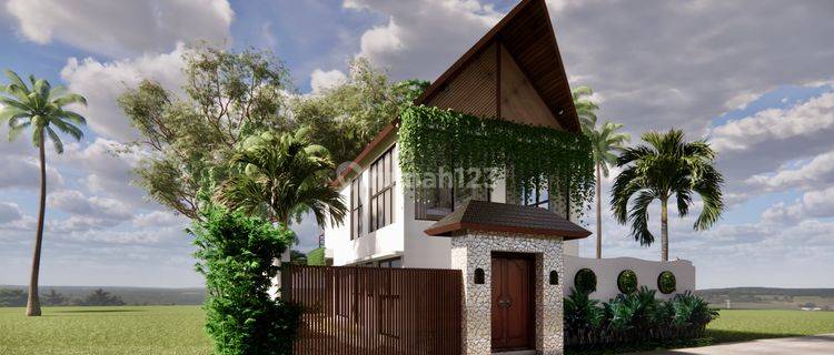 Minimalist Modern 3 Bedrooms Villa With Ricefield View At Kedungu 1