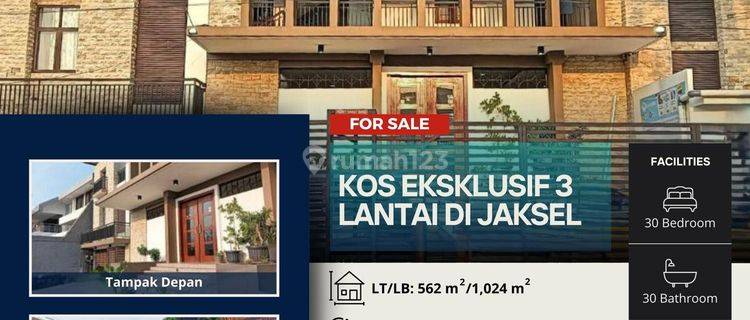 Dijual Cepat Kostan 30 Kamar Lokasi Sangat Strategis di Tebet 1