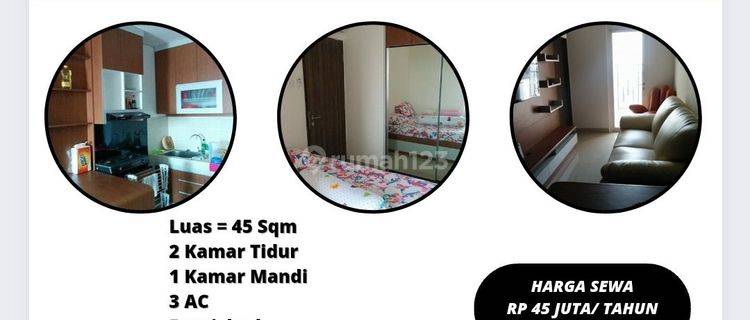 Disewakan Apartemen Sunter Icon 2 BR Rp 42 jt/ th nego Sunter Icon Apartemen 2 Kamar Tidur Furnished Bagus 1