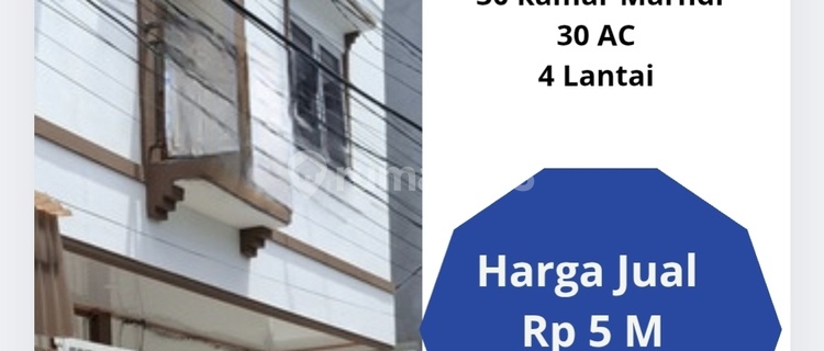4-Story Boarding House in Bandengan, Jakarta Rp 5 Billion Negotiable, 193.0 m² Freehold Certificate 1