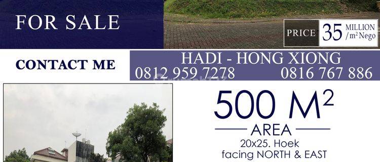 DIJUAL Kavling Villa Gading Indah-Kelapa Gading. 10 Menit ke MOI  1