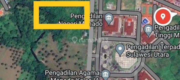 Tanah 1 hektar di depan komplek pengadilan jl Adipura  1