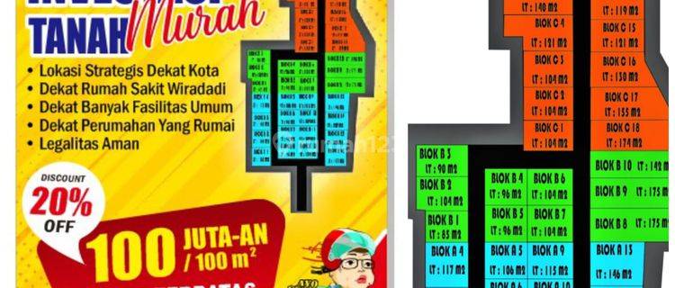 Investasi Tanah Murah Sangat Strategis Terjangkau di Wiradadi, 1