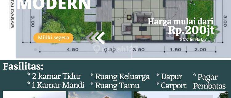 Dipasarkan Rumah Siap Bangun,harga Mulai Dari Rp.200jt Desain Modern 1