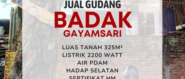 Dijual Gudang MURAH di Badak Gayamsari SHM 1