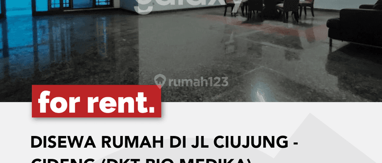 Disewa Rumah Di Jl Ciujung Cideng dkt Bio Medika  1