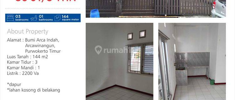 Sewa Rumah Perum Purwokerto 1
