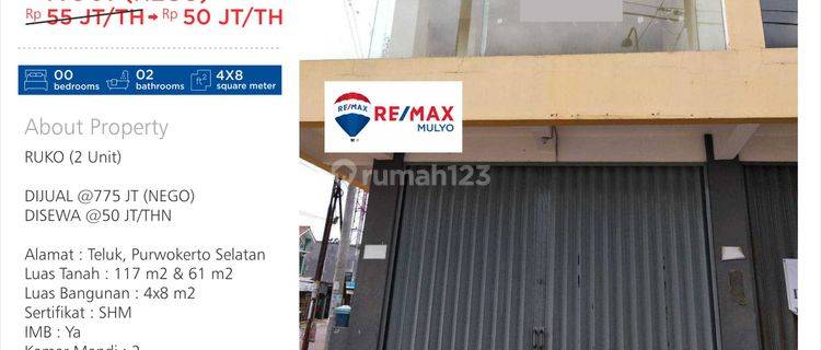 Hot Sale Dijual Dan Disewa Ruko Strategis Teluk 1