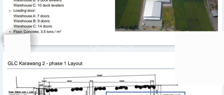 Gudang 1000m² Kawasan Industri Karawang Barat 1