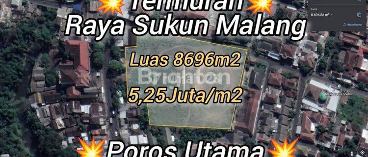 Termurah!!! Langka Tanah Luas 8696m2 Di Pusat Kota Malang Raya Sukun S Supriadi  1