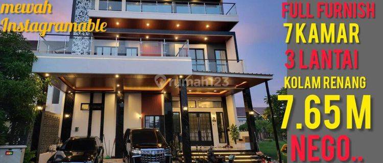 Rumah Cantik Modern Ada Kolam Renang dan Full Furnished di Palm Spring Jakarta Garden City 1