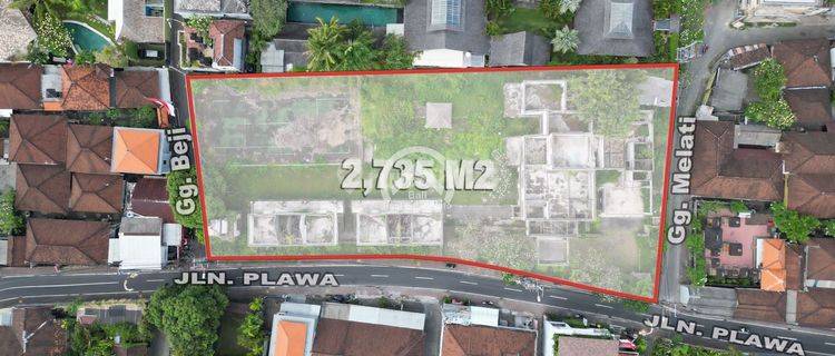 Tanah Pinggir Jalan Plawa Utama 3 Menit Saja Ke Seminyak Beach 1